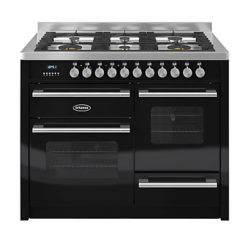 Britannia RC-11XGG-DE Delphi Dual Fuel Range Cooker Black